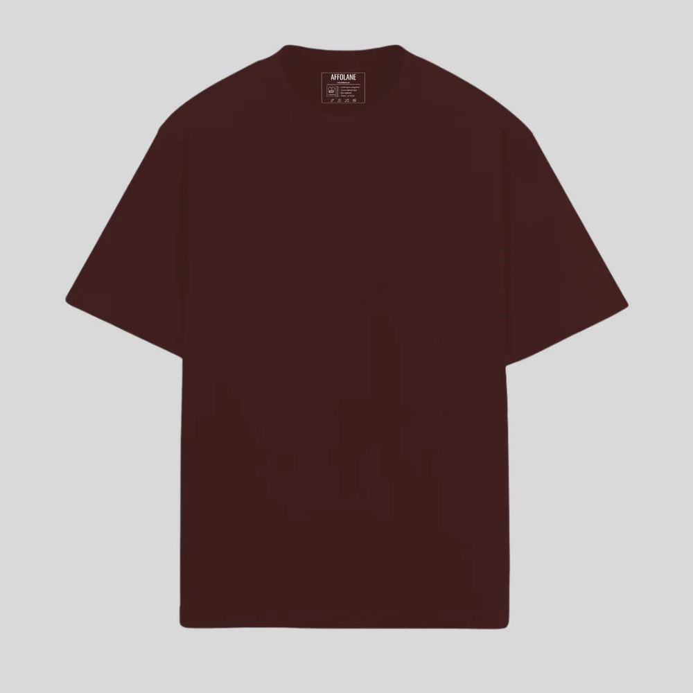 
                      
                        Unisex Oversized Solid Tshirt - Maroon
                      
                    