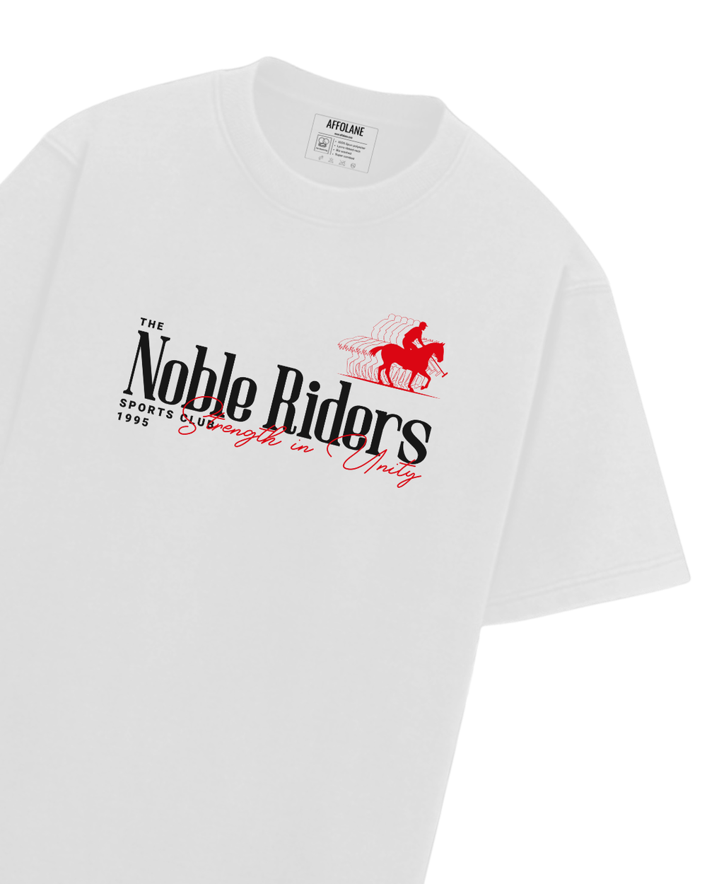 Noble Riders Sports Club Unisex Oversized Tshirt - Grey