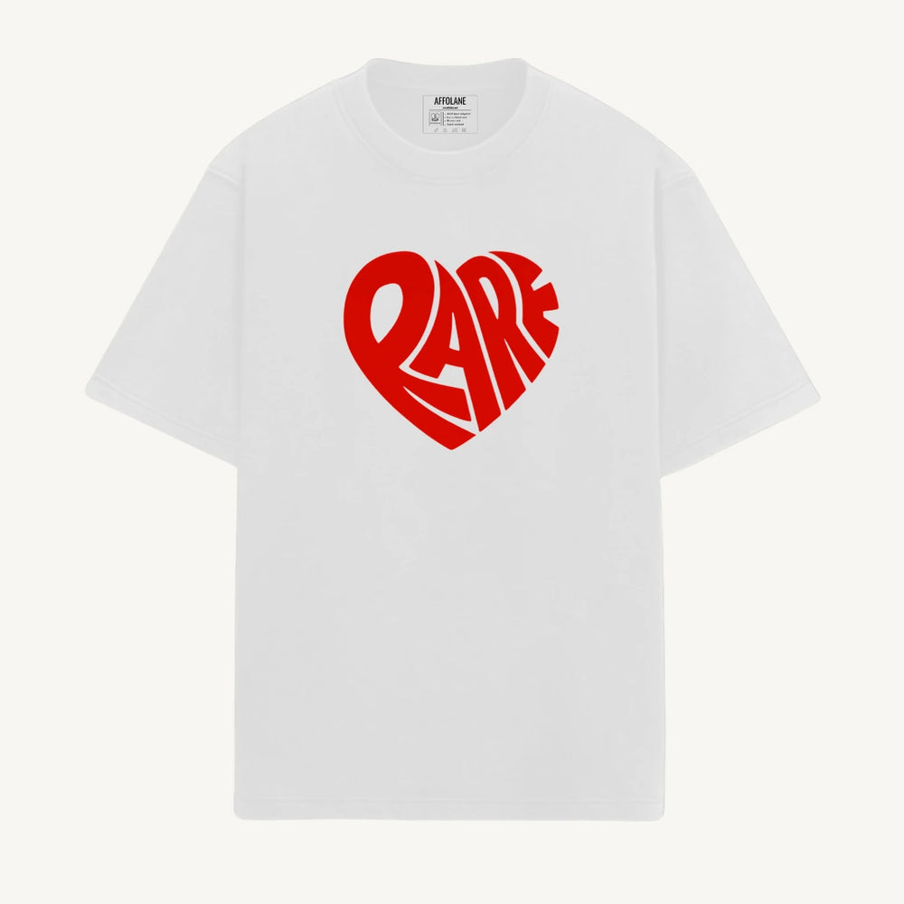 
                      
                        Rare Heart Oversized Tshirt - White
                      
                    