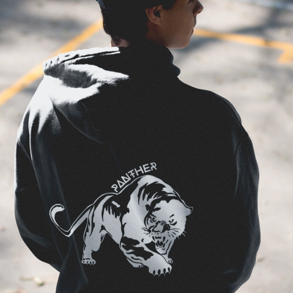 Panther Oversized Hoodie - Black