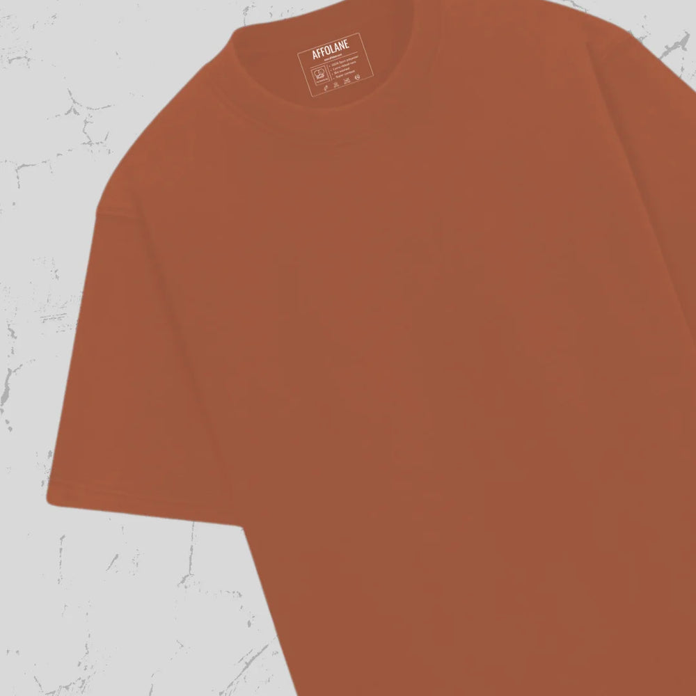 Unisex Oversized Solid Tshirt - Coral