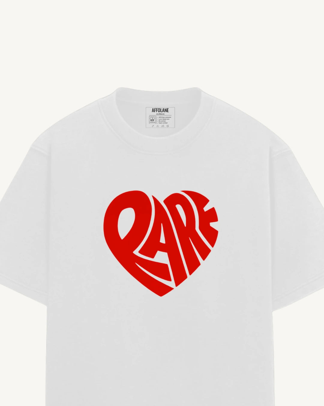 Rare Heart Oversized Tshirt - White