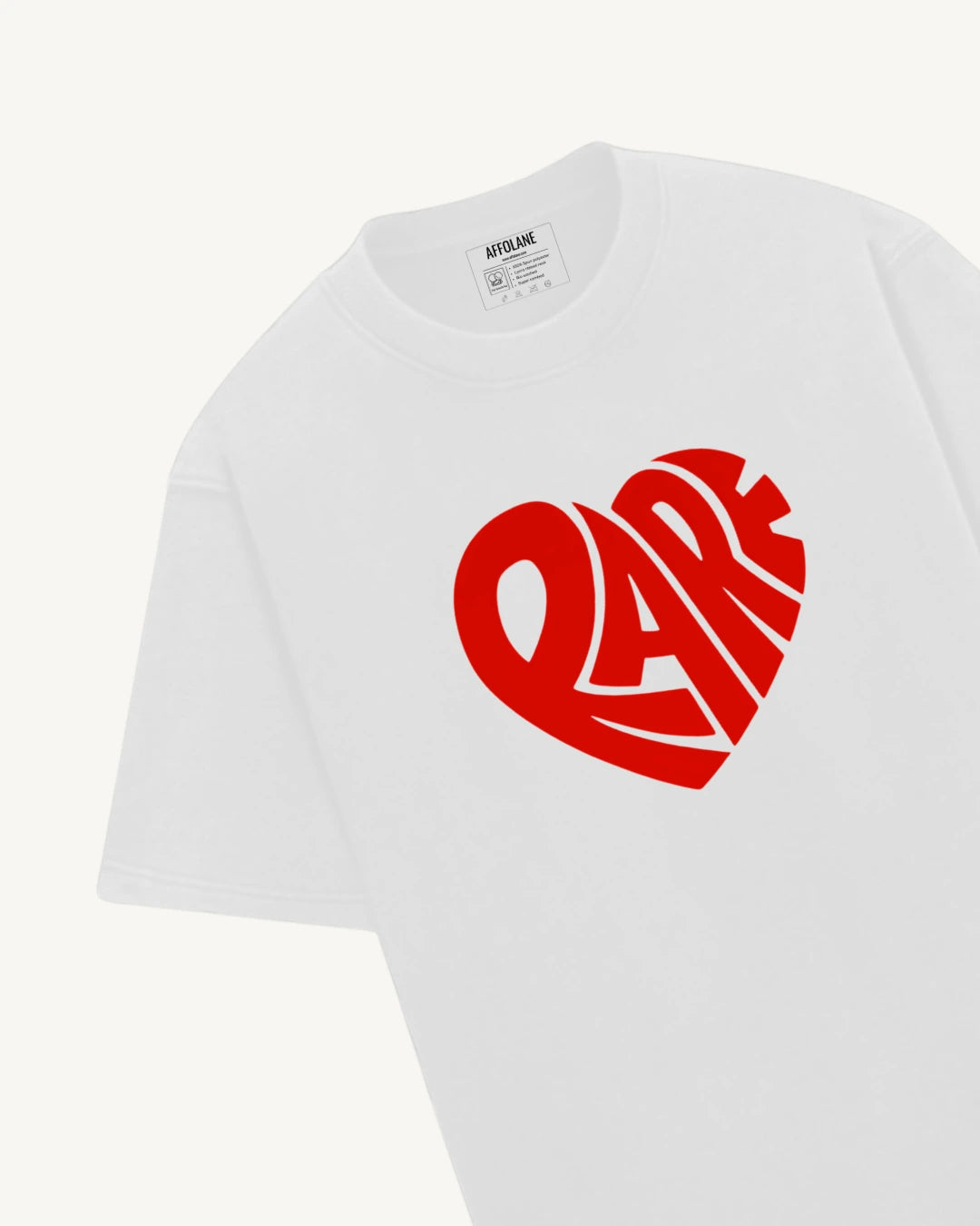 Rare Heart Oversized Tshirt - White