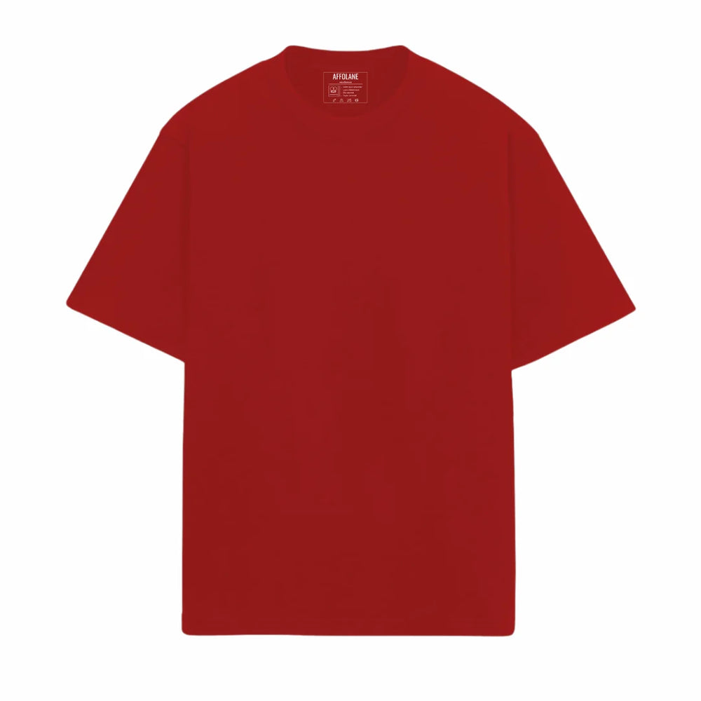 
                      
                        Unisex Oversized Solid Tshirt - Red
                      
                    