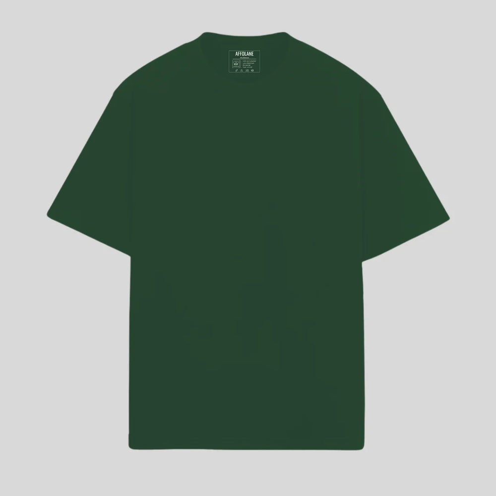 
                      
                        Unisex Oversized Solid Tshirt - Bottle Green
                      
                    