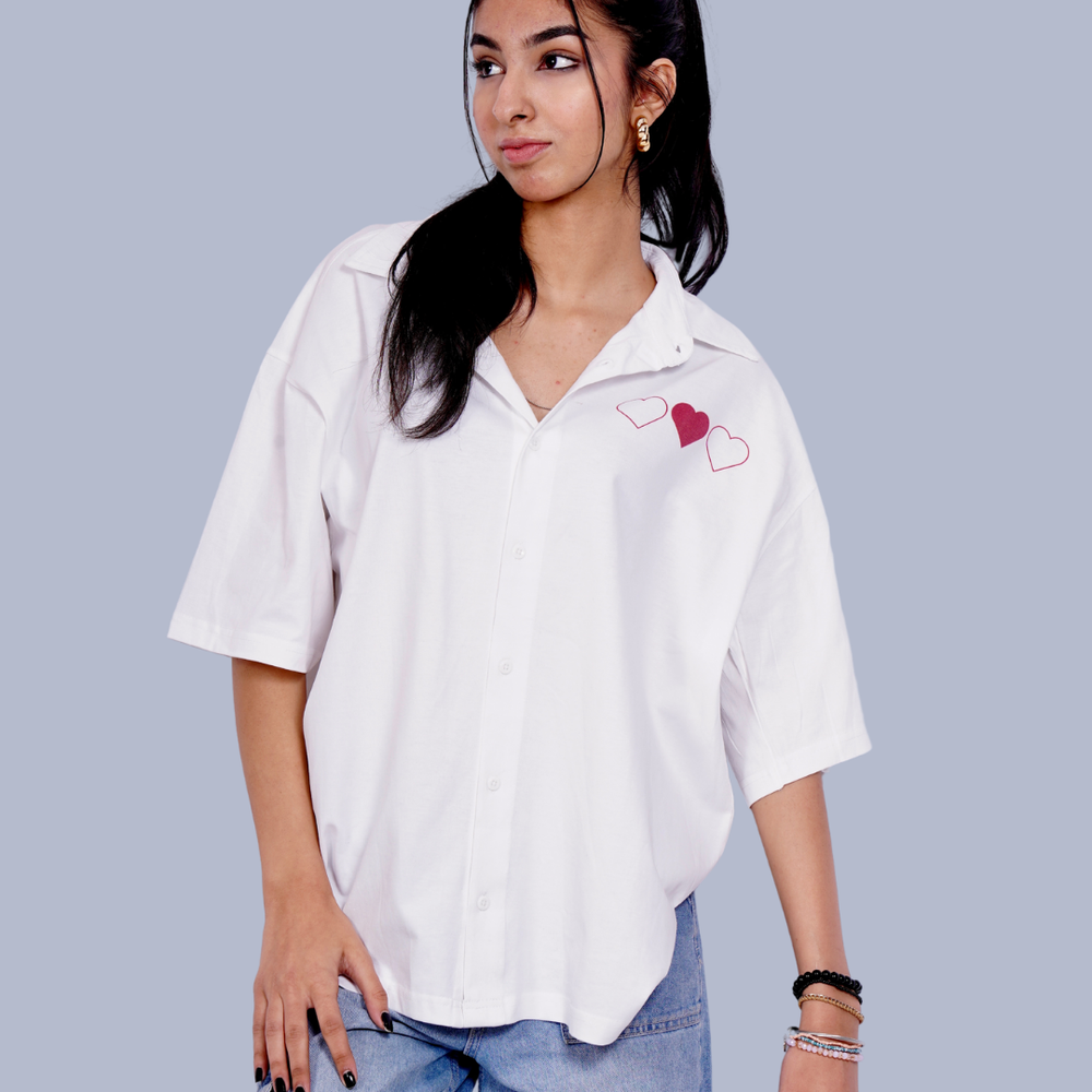 
                      
                        Self Love Oversized Shirt - White
                      
                    