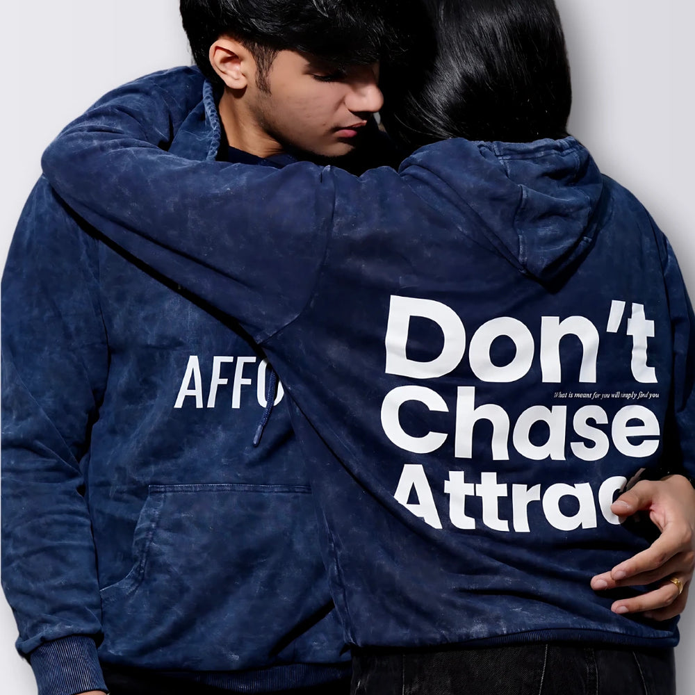 
                      
                        Don't Chase Acid Wash Unisex Hoodie - Navy Blue
                      
                    