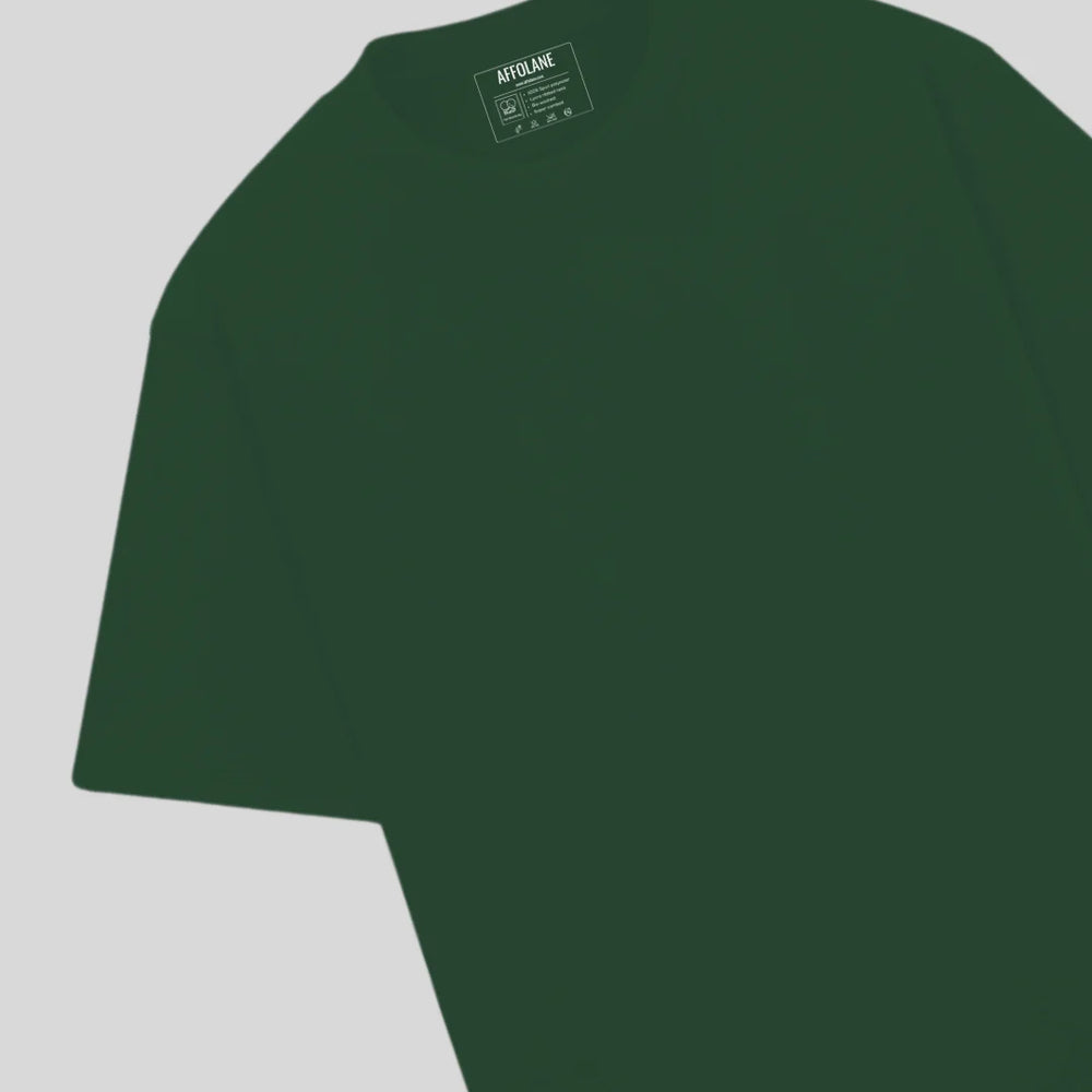 
                      
                        Unisex Oversized Solid Tshirt - Bottle Green
                      
                    