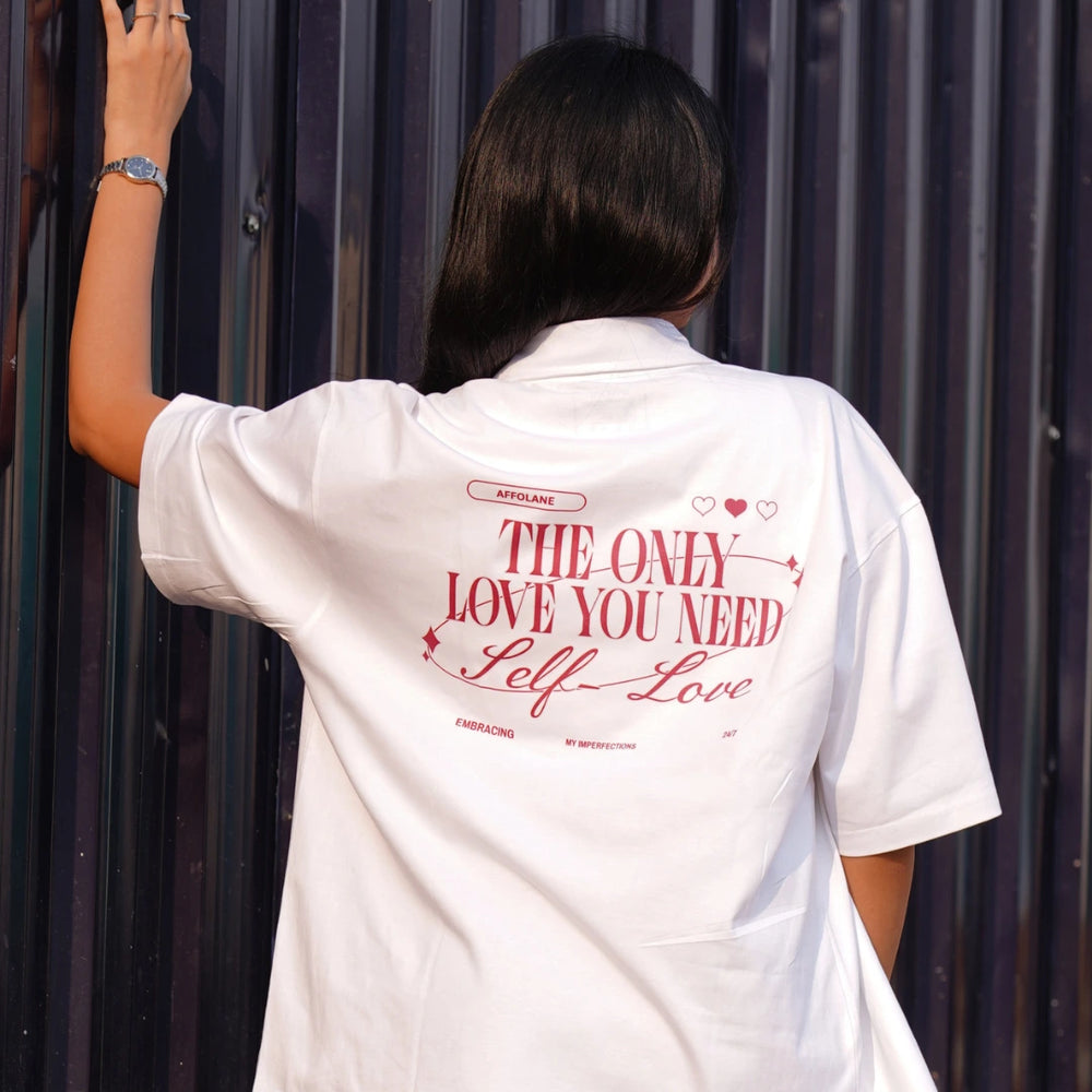 
                      
                        Self Love Oversized Shirt - White
                      
                    