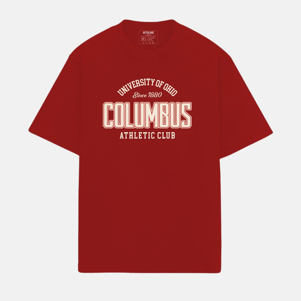 
                      
                        Columbus Athletic Club Unisex Oversized Tshirt - Red
                      
                    