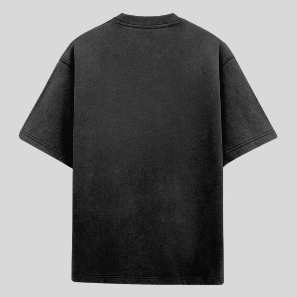 
                      
                        Unisex Acid Wash Oversized Solid Tshirt - Black
                      
                    