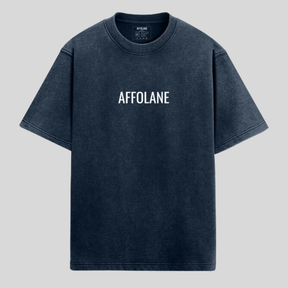 
                      
                        Unisex Acid Wash Oversized Solid Tshirt - Navy Blue
                      
                    