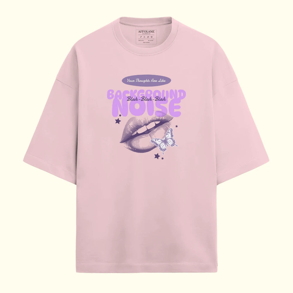 
                      
                        Background Noise Oversized Tshirt - Baby Pink
                      
                    