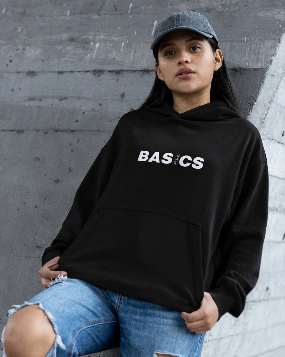 Just a Basic Unisex Oversized Hoodie - Black