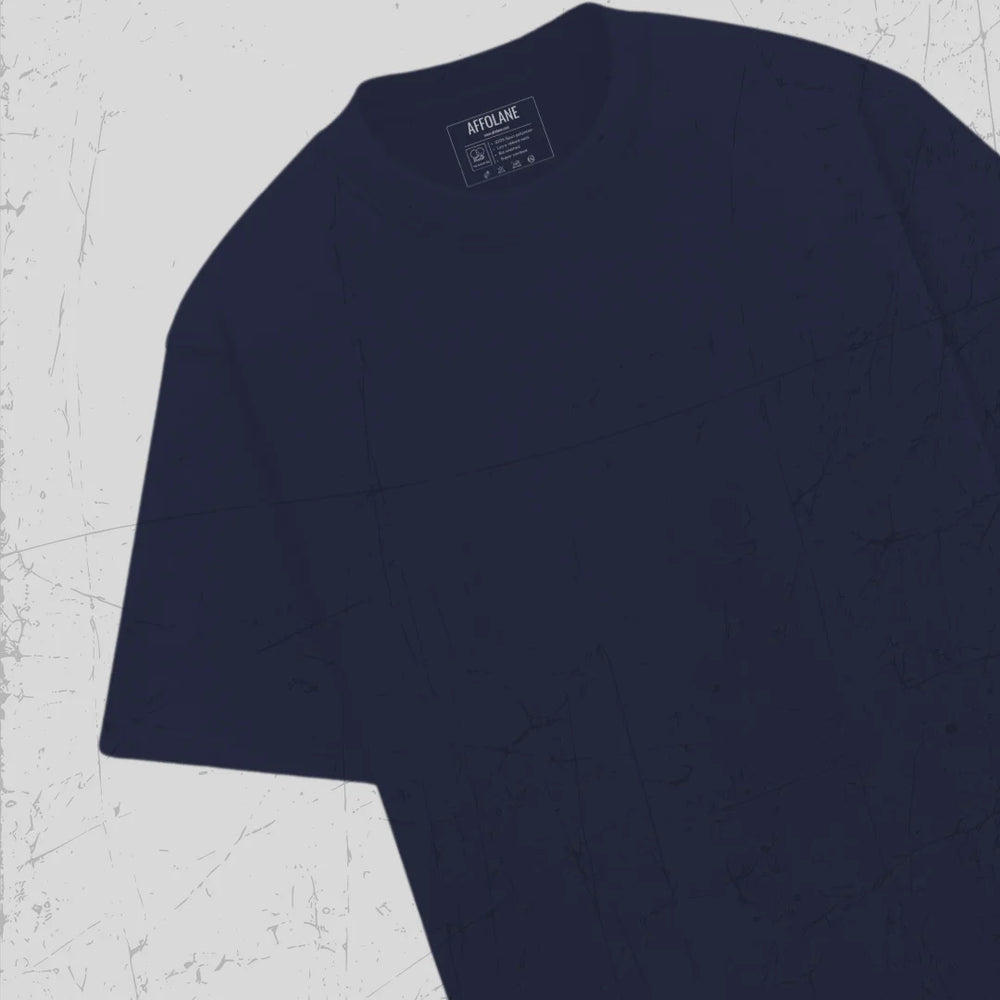 Unisex Oversized Solid Tshirt - Navy Blue