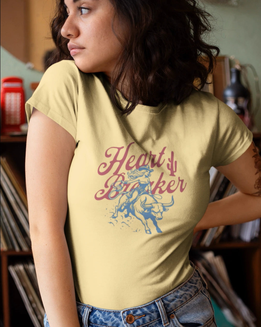 Heart Breaker Regular Tshirt - Beige