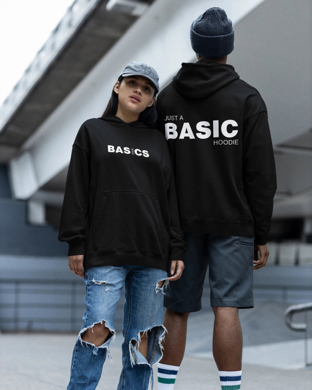 Just a Basic Unisex Oversized Hoodie - Black