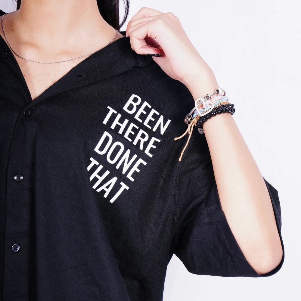 
                      
                        been There Done That Unisex Oversized Shirt - Black
                      
                    