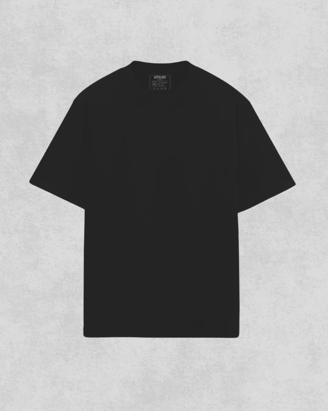 Unisex Oversized Solid Tshirt - Black