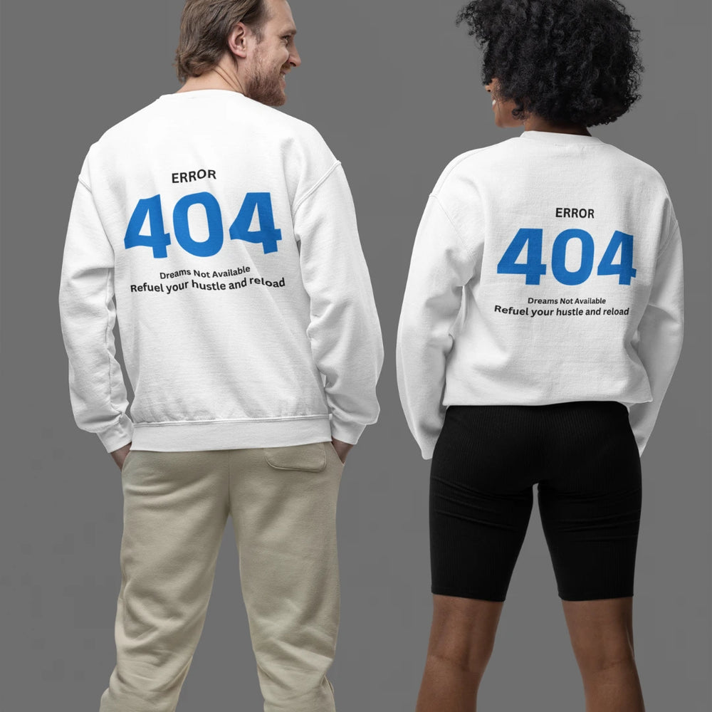 
                      
                        Error 404 Unisex Sweatshirt - White
                      
                    