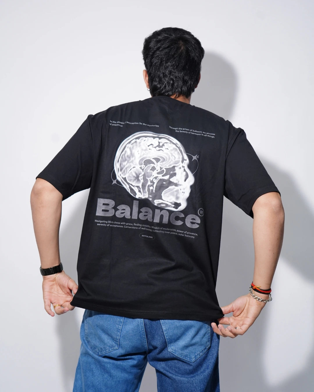 Balance Unisex Oversized Tshirt - Black