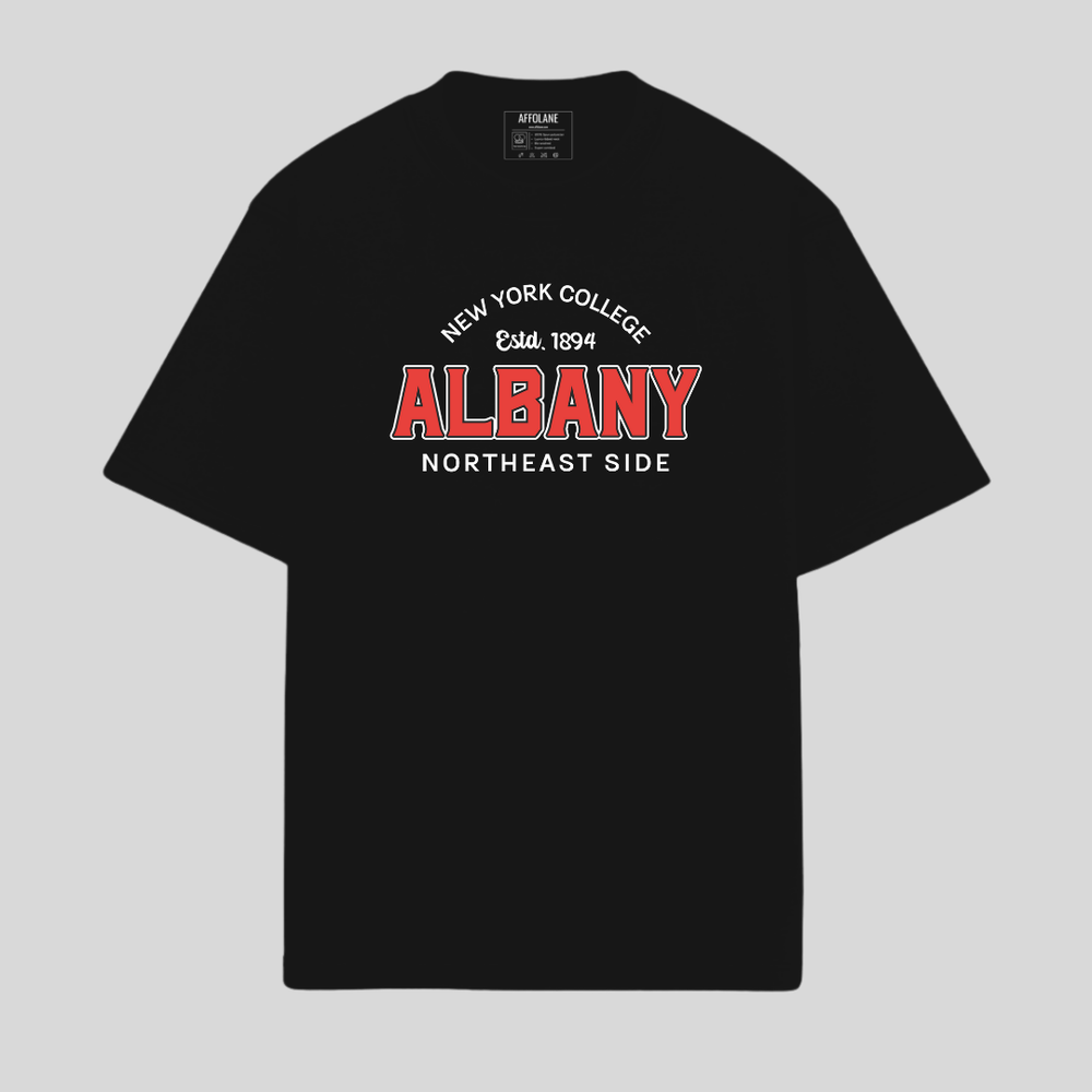 Albany Northeast Side Unisex Oversized Tshirt - Black