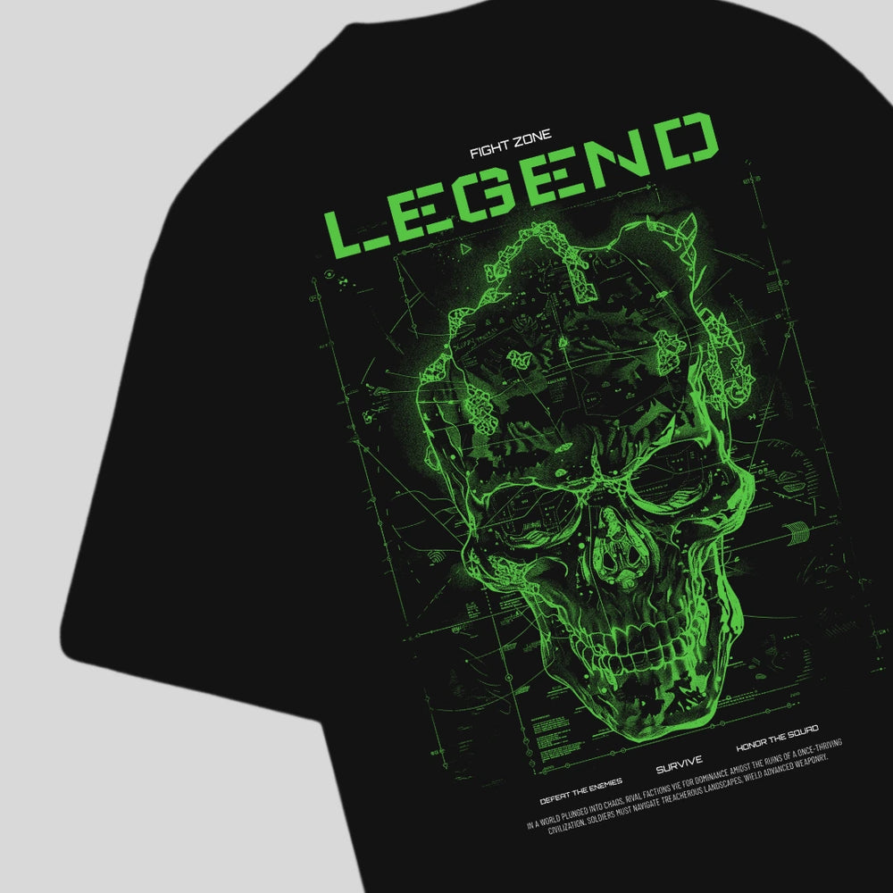 Fight Zone Legend Oversized Tshirt - Black