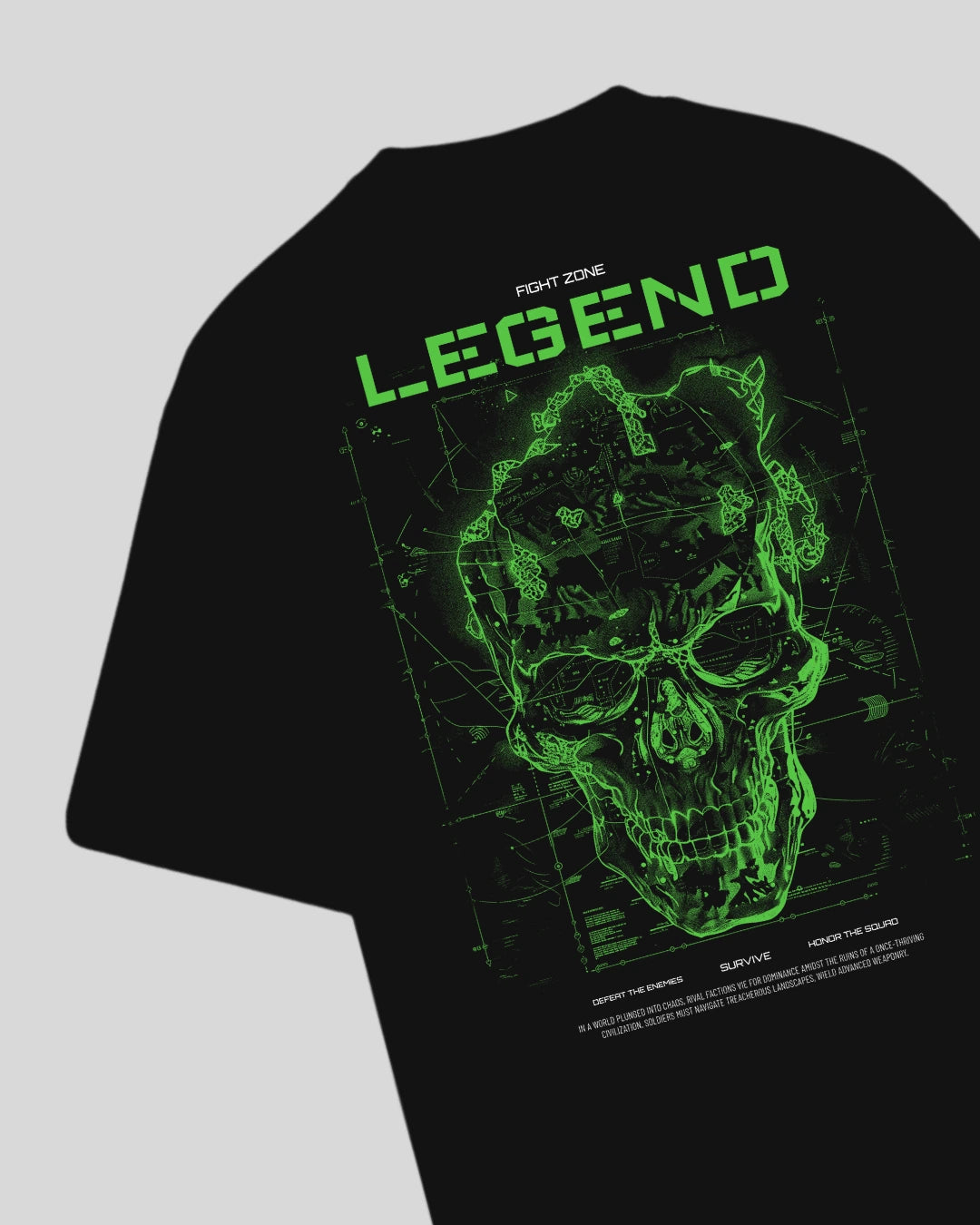 Fight Zone Legend Oversized Tshirt - Black