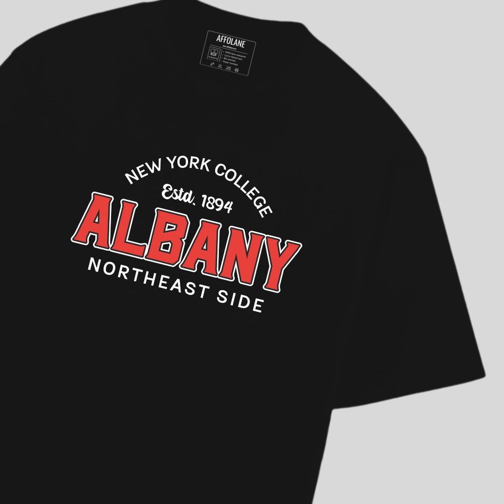 Albany Northeast Side Unisex Oversized Tshirt - Black