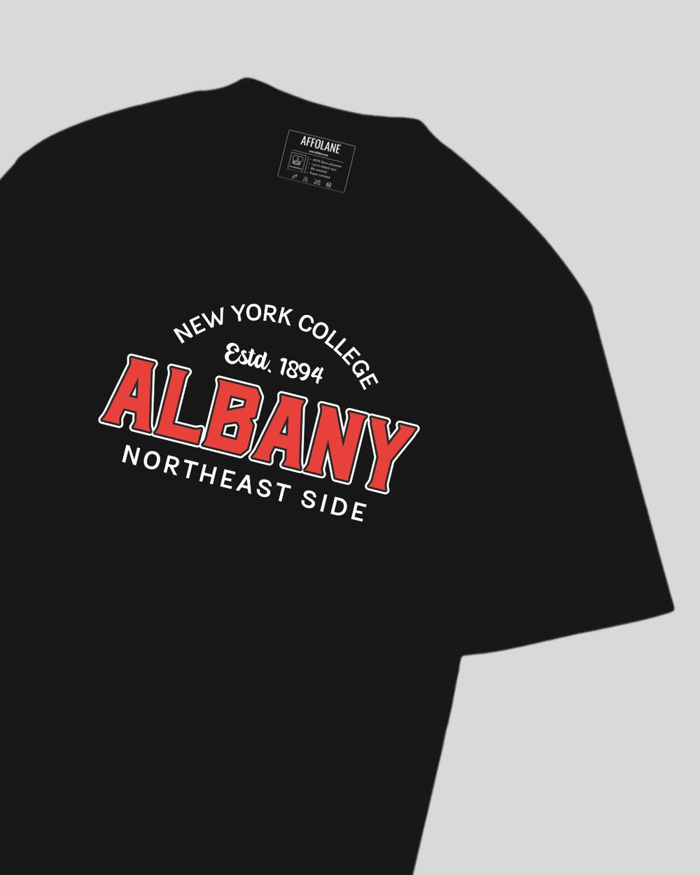 Albany Northeast Side Unisex Oversized Tshirt - Black