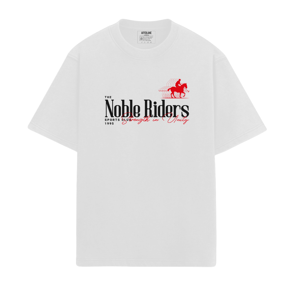 Noble Riders Sports Club Unisex Oversized Tshirt - Grey