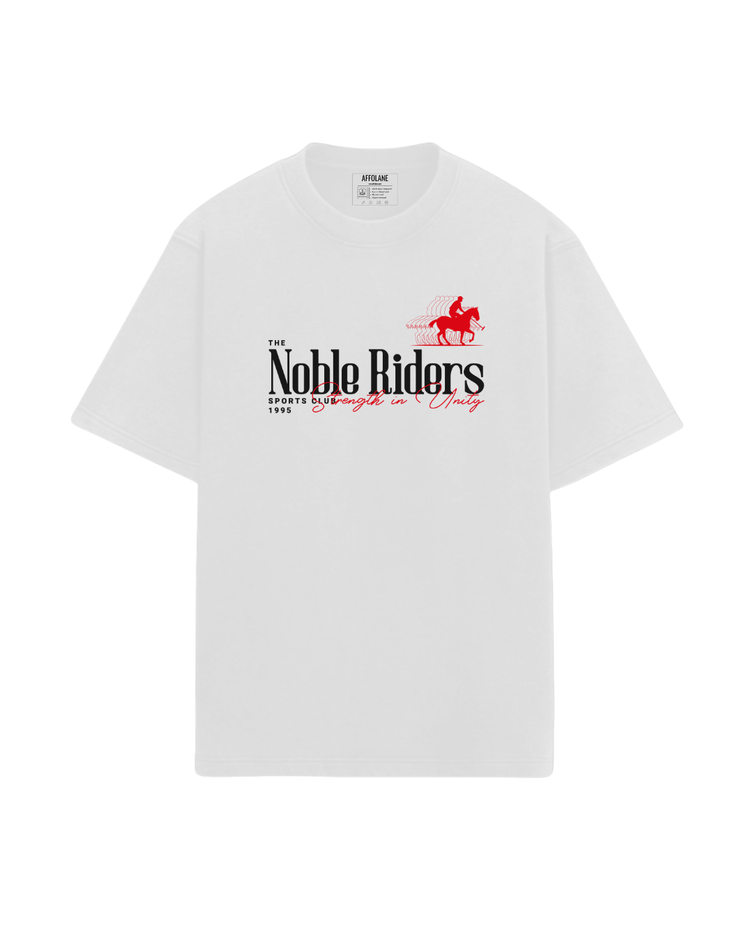 Noble Riders Sports Club Unisex Oversized Tshirt - Grey