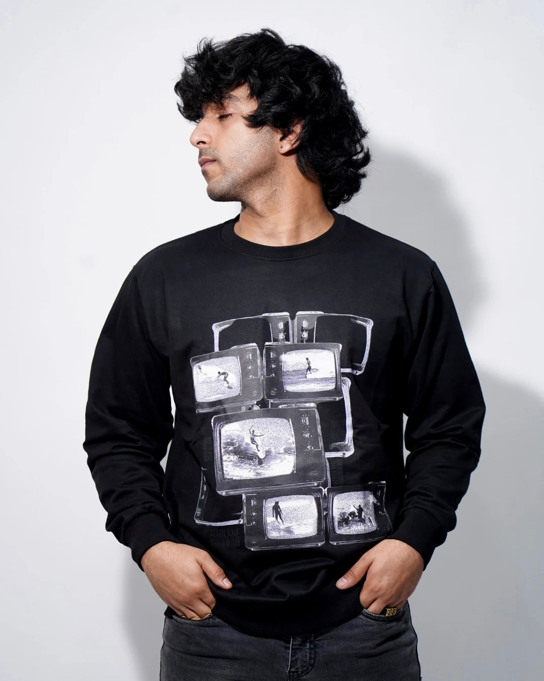 Vintage Television Unisex Sweatshirt - Black