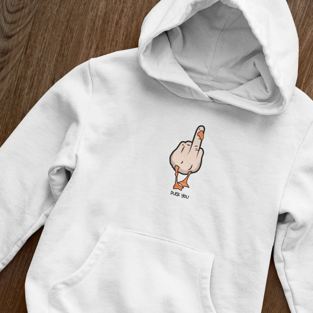 
                      
                        Duck You Unisex Hoodie - White
                      
                    